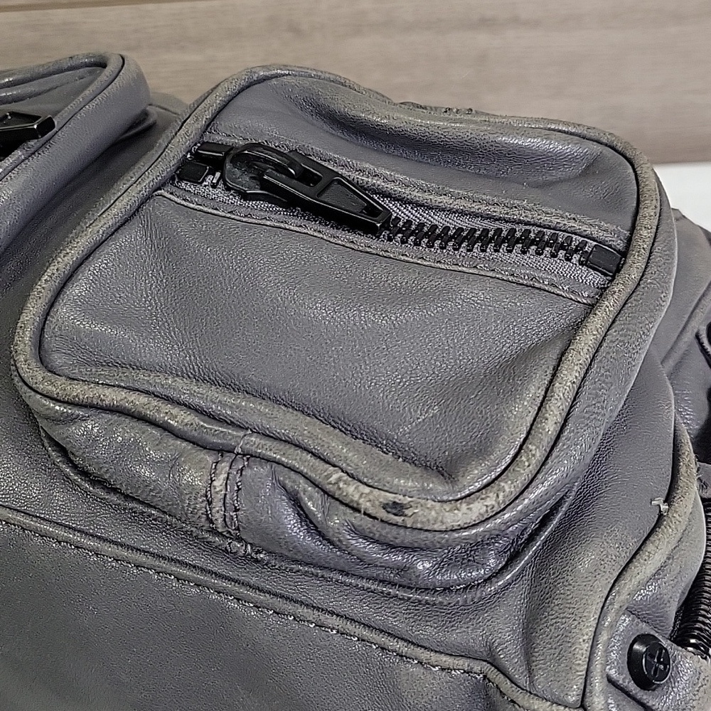Alexander Wang Gray Leather Crossbody Shoulder Bag - Picture 10 of 15